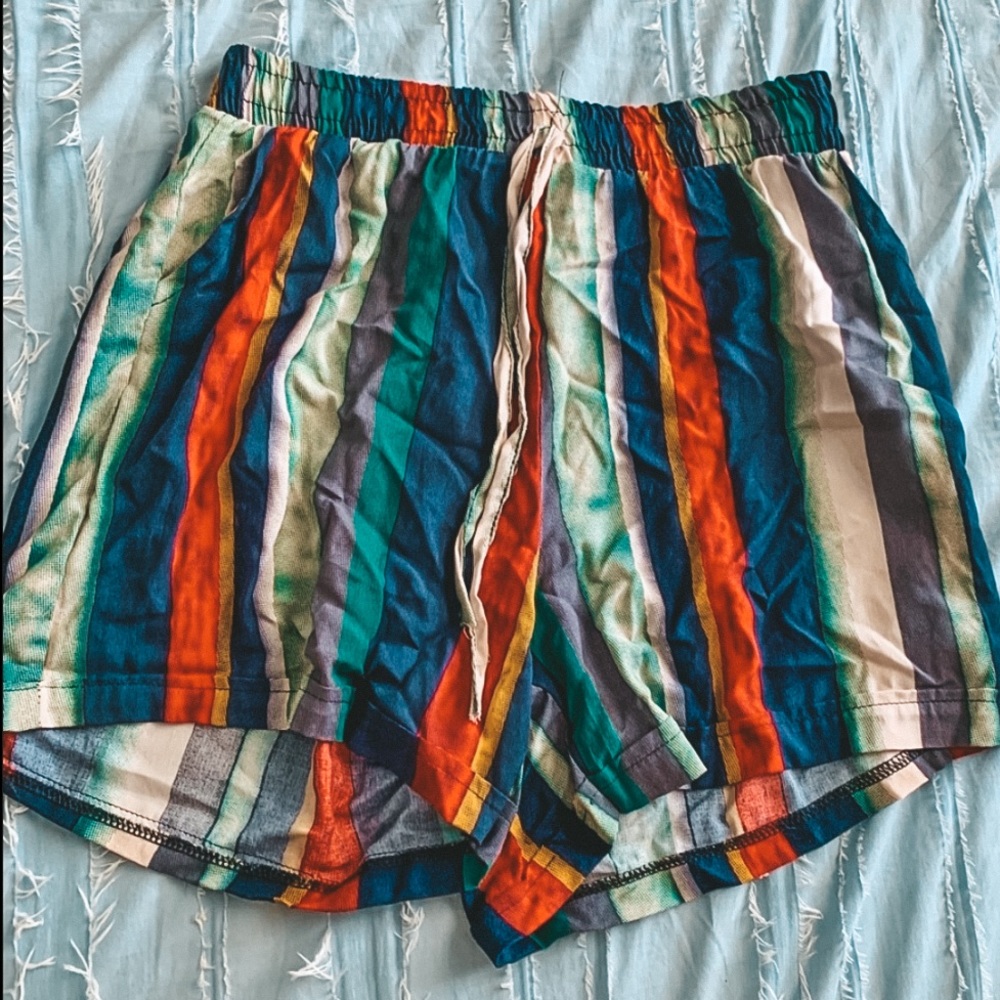 Colorful Striped Soft Short—high waisted - Picture 1 of 4
